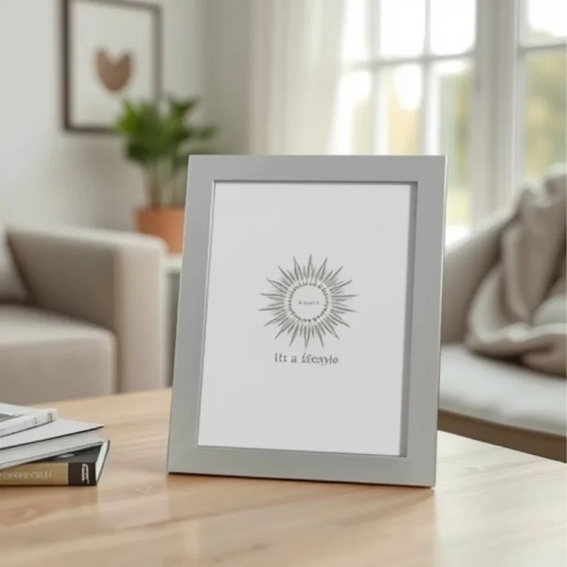 Stylish Silver Metal Picture Frame Modern Minimalist Design Tabletop Photo Frame Durable Metallic Edge for Home Decor
