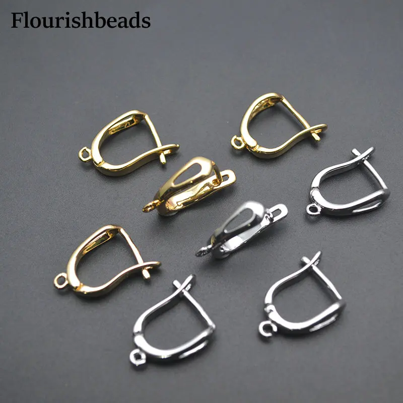 30pcs/lot Smooth Hollow Surface DIY Earwire Shvenzy Gold Silver Color Earring Hooks Clasps Accessories for Women Jewelry Making