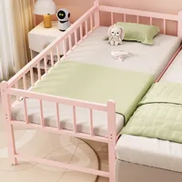 Creative Iron Art Children Beds for Balcony Small Anti-fall with Mattress Child Bed Modern Adjustable Kids Bed for Living Room S