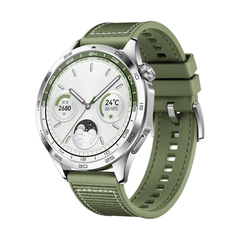 22mm Composite Silicone Strap For Huawei Watch 5 GT4/5 46mm Official Nylon Braided Bracelet Band Huawei Watch 4/GT5-4-3 Pro Belt