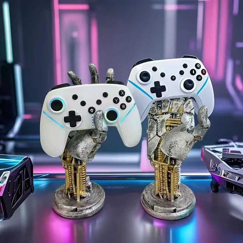 1pc Cyberpunk 3D Printed Game Controller Stand - Multifunctional Desktop Organizer, Suitable for Game Controllers and Mobile