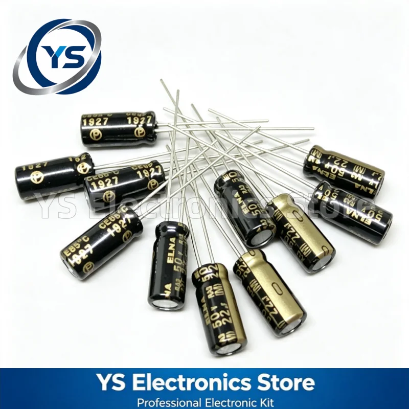 20-200pcs ELNA RA3 Series 50V22UF 5x11mm RA3-50V220ME3# 22UF50V 50V 22UF Audio Electrolytic Capacitor New and Original 20%