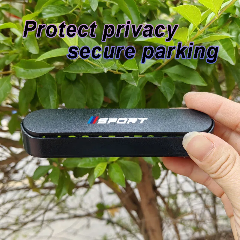 Car Emblem Parking Card Luminous Auto Phone Number Card Plate Car Temporary Stop Sign Parking Card Telephone Number For Sports