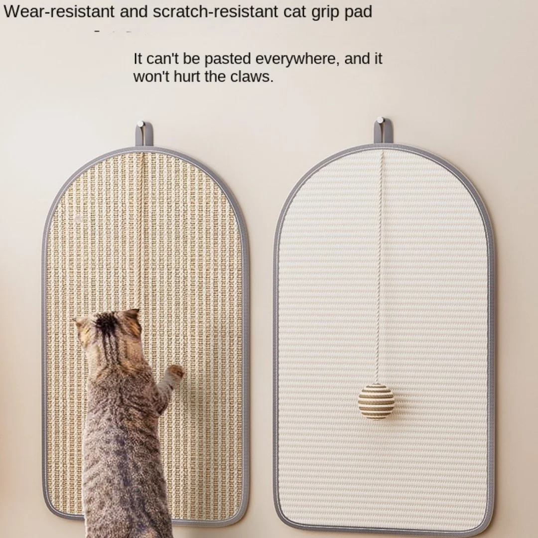 1PC Cat Sisal Jute Mat Two Kinds of Material Anti-cat Scratch Sofa Protective Wall Stickers Wear-resistant Cat Scratch T