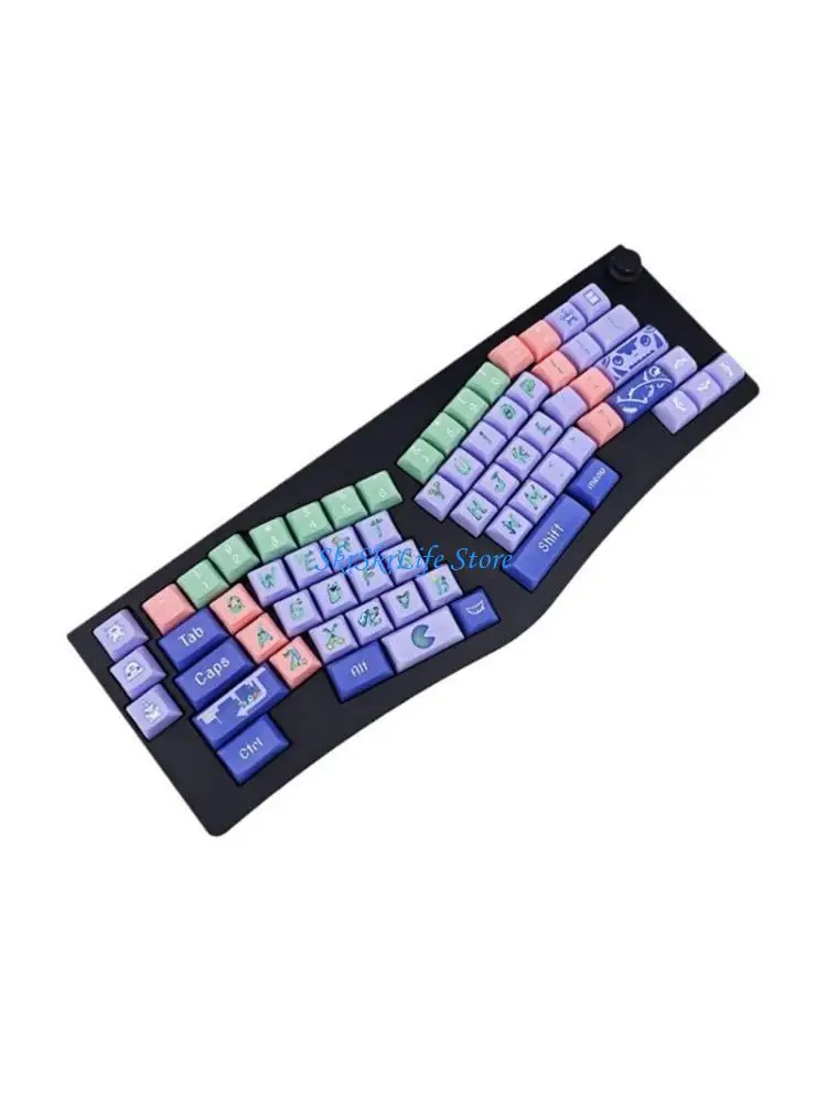 

E65E 126Keys KeyCap SET Cartoond Stayupmonster для игровых механических клавишных клавиш