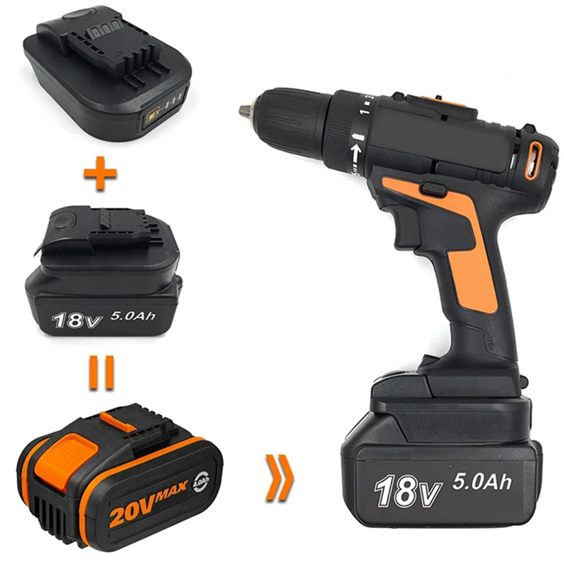 แบตเตอรี่เครื่องมือแปลงอะแดปเตอร์สําหรับ Makita 18V แบตเตอรี่ลิเธียมเป็น WORX 20V 1 ชิ้นร้อน