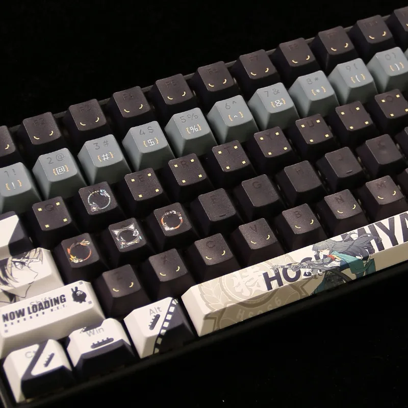 Hoshimi Miyabi Keycap 120 Keys Five-sided Thermal Sublimation PBT Original Empty/Side Engraving Mechanical Keyboard Accessories