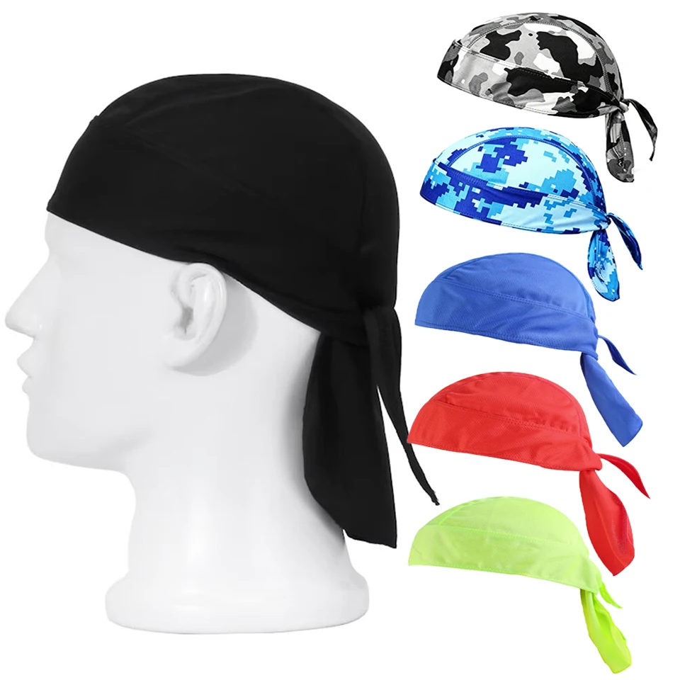 Diadema para bicicleta, gorro absorbente de sudor, pañuelo para la cabeza de ciclismo, sombrero de secado rápido con protección solar, pañuelo para la cabeza para ciclismo al aire libre, bandana deportiva