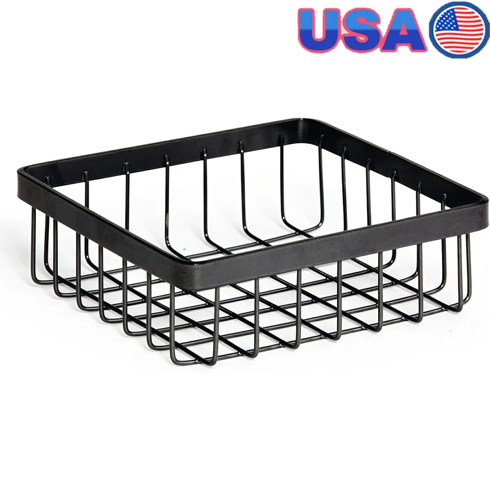 

Metal Storage Wire Basket Organizing Snacks Produce Toys Household Essentials Commercial Quality Reinforced Rim 6x6x2 Inches