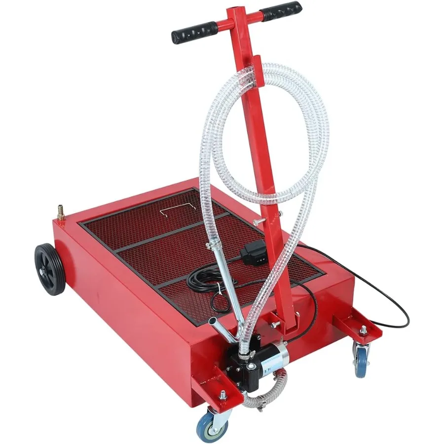 

Низкопрофильный сливной поддон для масла, 15 галлонов, портативный, с взрывозащищенным электрическим насосом для перекачки топлива, 110 В для бензина, дизеля и 7 футов H