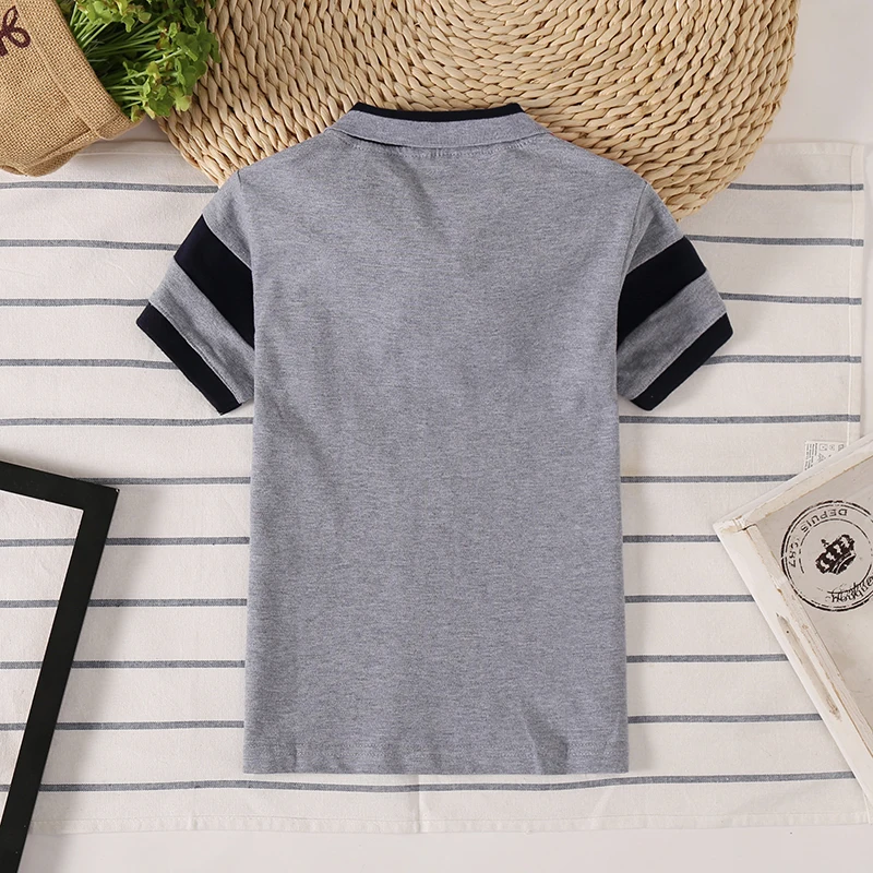 Baby Boy Polo Shirt Fashion Kids Short Sleeve Shirt Letter Children Clothes Boys Lapel Polo Shirts Sports Bresthable Boy Tops