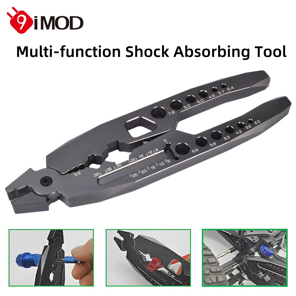 

9IMOD Shock Absorber Pliers Multi-function Repair Tools Ball Head Clip For 1/8 1/10 RC Car