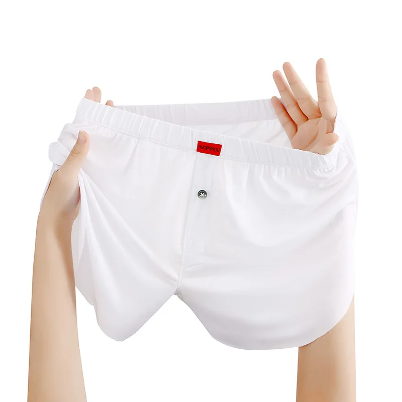 Pantaloni Aro da casa da uomo intimo ad asciugatura rapida in seta di ghiaccio slip Boxer sportivi di grandi dimensioni in stile Comfort allentato