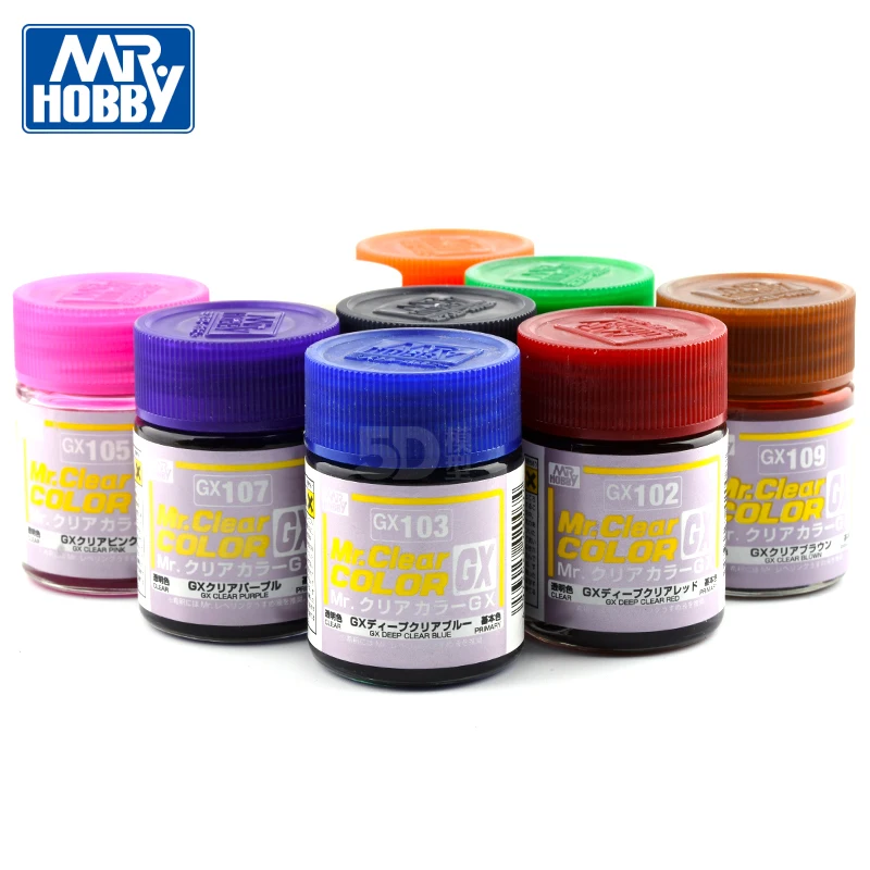 MR.HOBBY CLEAR COLOR Transparent Oil Based Glossy Paint Nitrocellulose Spray Coating Model Coloring DIY Hobby GX101-GX122