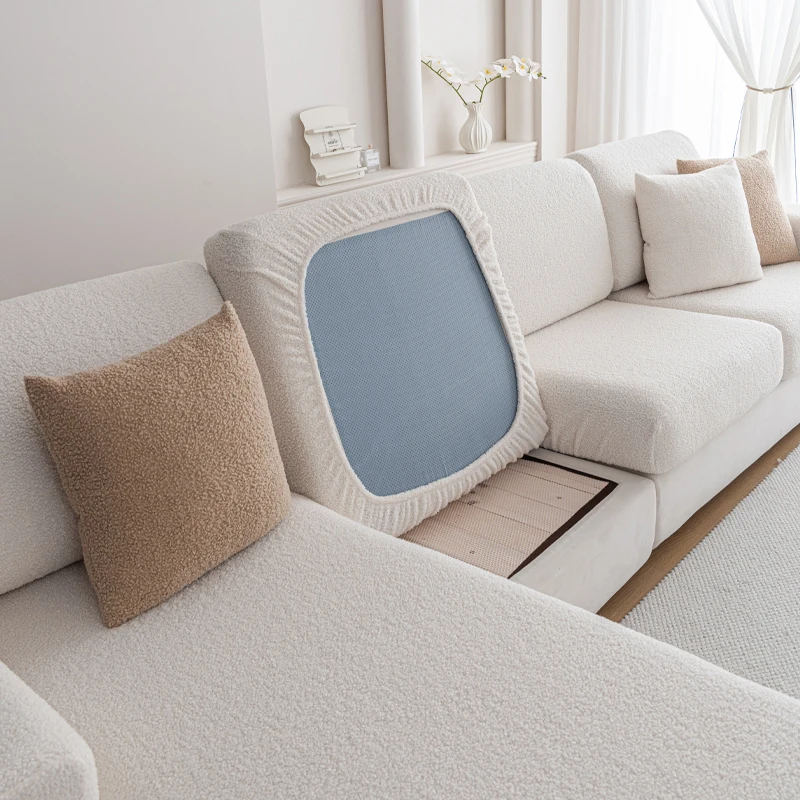 Luksusowy pokrowiec na sofę 1/2/3/4-osobowy pikowany ochraniacz narożny odporny na zarysowania pokrowce na kanapę dla zwierząt elastyczne pokrowce Home Decor