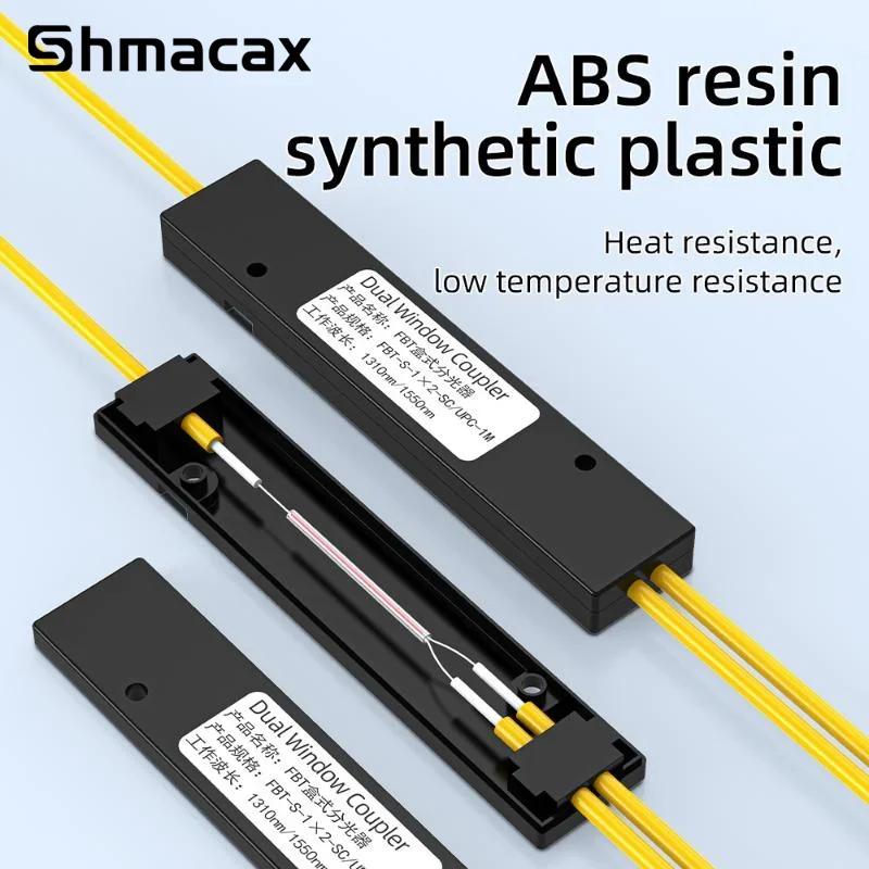 ตัวแยกสัญญาณไฟเบอร์ออปติก 1 ต่อ 2 แบบ SC FC UPC 1X2 PLC ตัวแยกไฟเบอร์ออปติกแบบ SC/UPC PCL ชนิด Taper พร้อมปลอกสายเคเบิลคอมพิวเตอร์