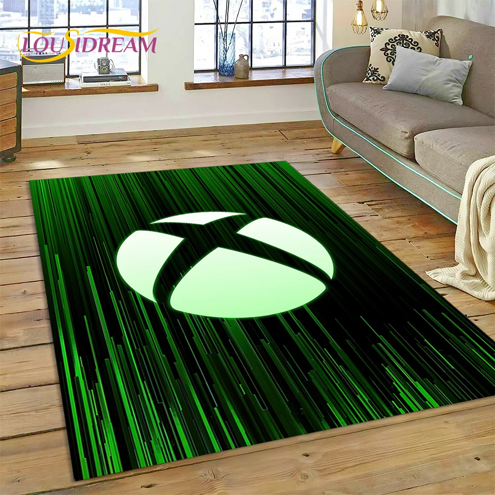 

3D Gaming Logo Xbox Gamer Carpet Rug for Bedroom Living Room Home Sofa Decoration,Children Game Large Decor Floor Mat Gift