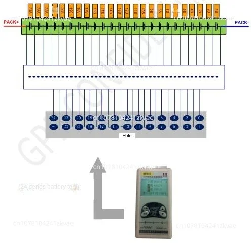 1 ~ 24 Lithium Battery Voltage Detector GP319 ( Test Pressure Difference 16 Strings, 20 Strings, 24 Strings, Etc)