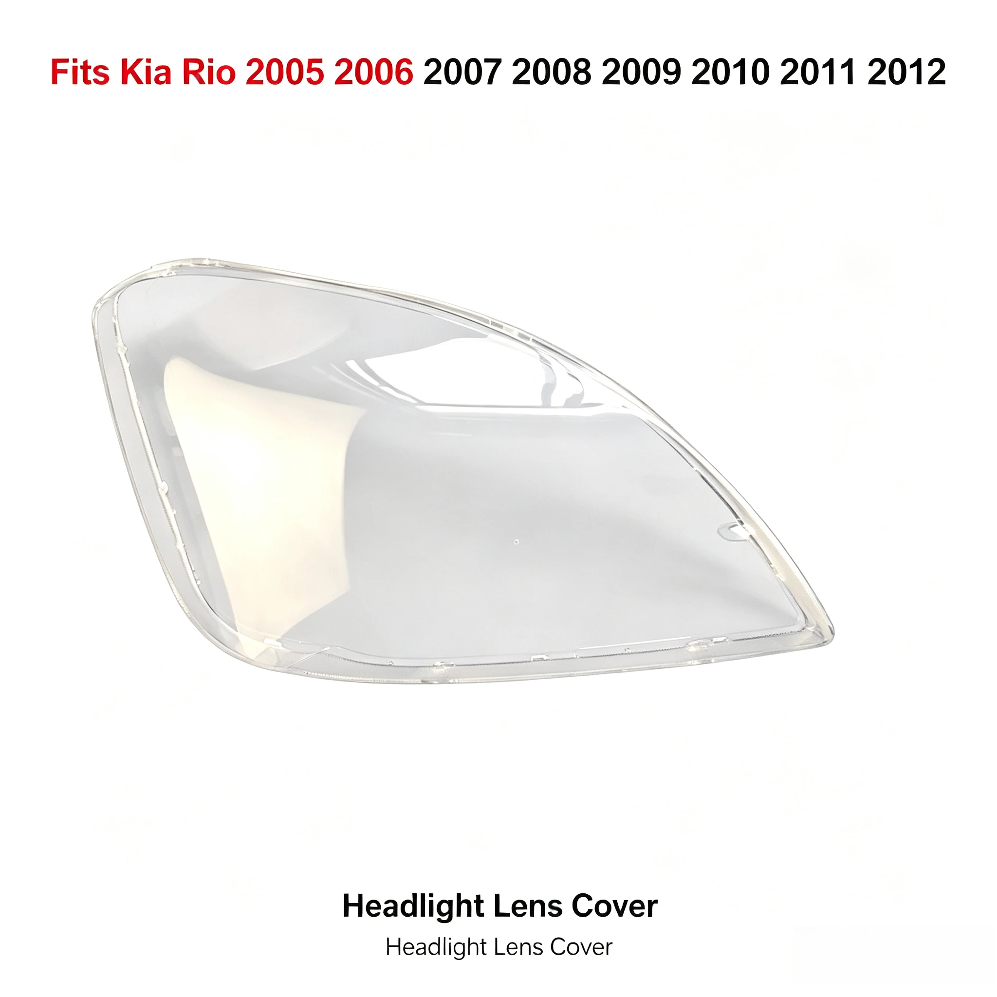 Moggic Headlight Lens Cover Compatible With Kia Rio 2017 2018 2019 2020 LX EX S Sedan Hatchback Left Right Side Replacement