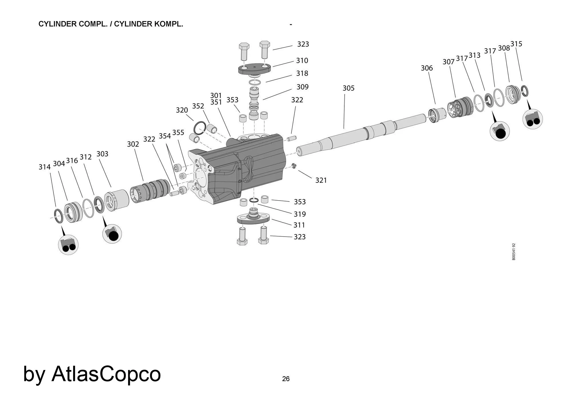 Valve Piston 3115 3277 00  Rock Drilling Drifter for Cop Rr11  3115327700 Mining Machine Accessories