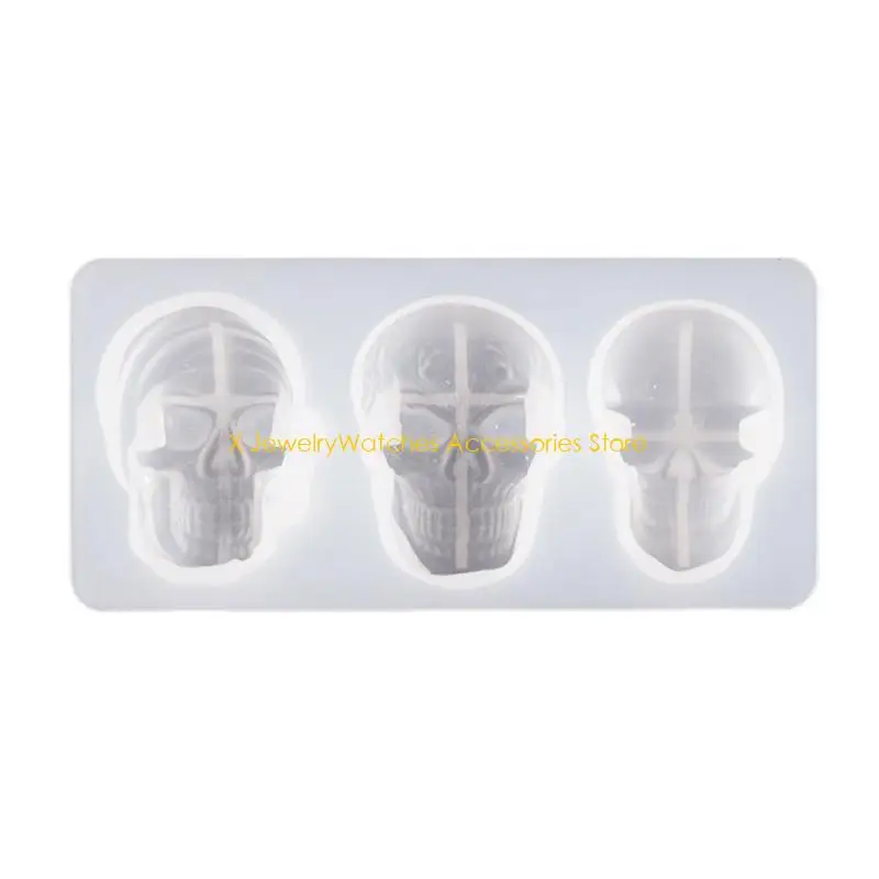 31kd pingente moldes chaveiro molde argila halloween crânio forma jóias fazendo ferramenta