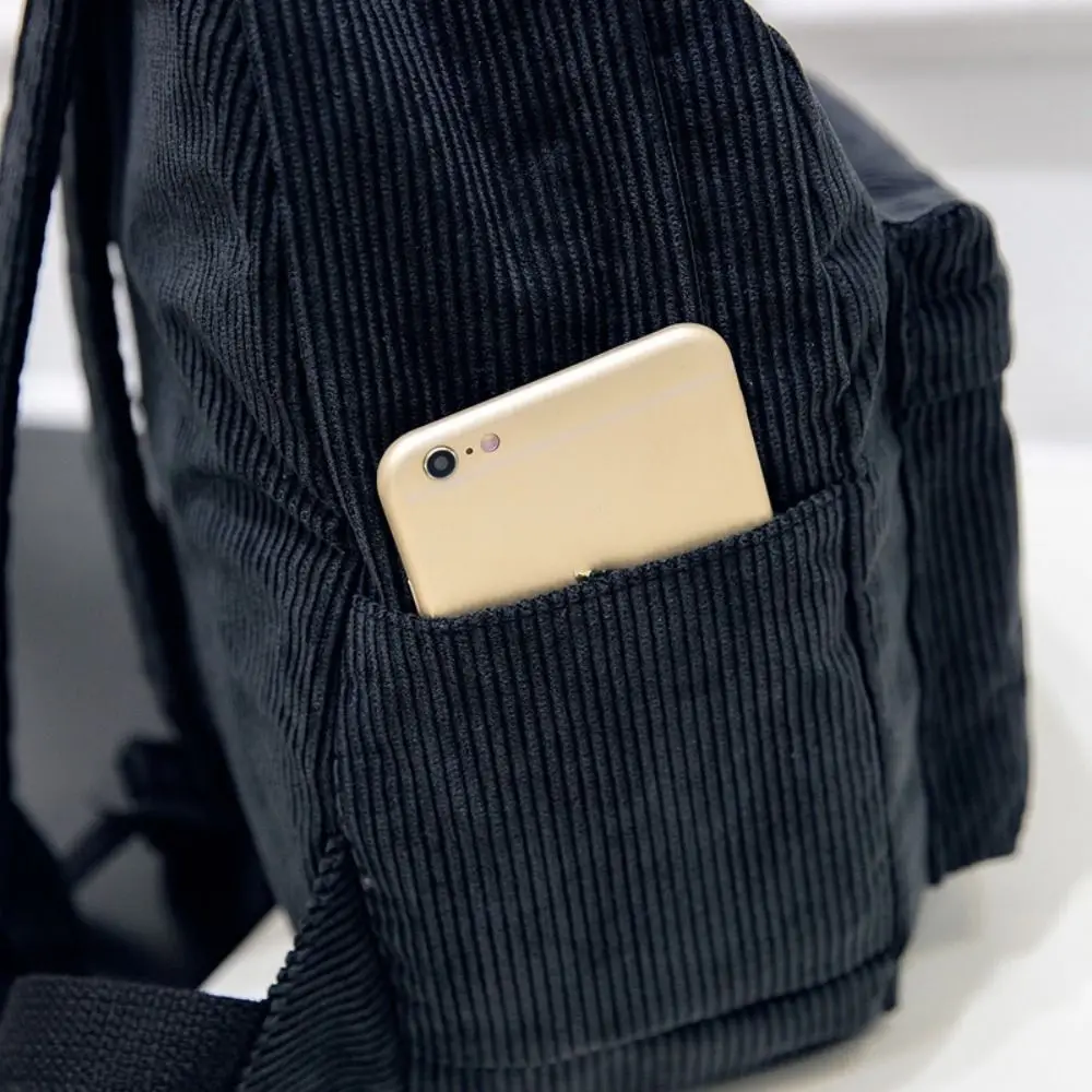 Mochila de pana de gran capacidad para estudiantes, resistente al desgaste morral escolar, Unisex, de viaje, para adolescentes