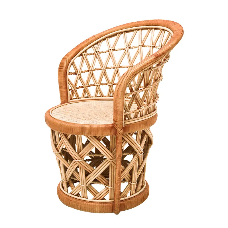 Natural rattan outdoor tables and chairs Nordic American rattan furniture leisure garden balcony bed and breakfast rattan chairs