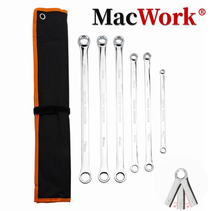 

6 Pcs Torque Wrench Multi Size Adjustable Double End Multifunctional Wrench Universal Ratchet Spanner Auto Repair Tools