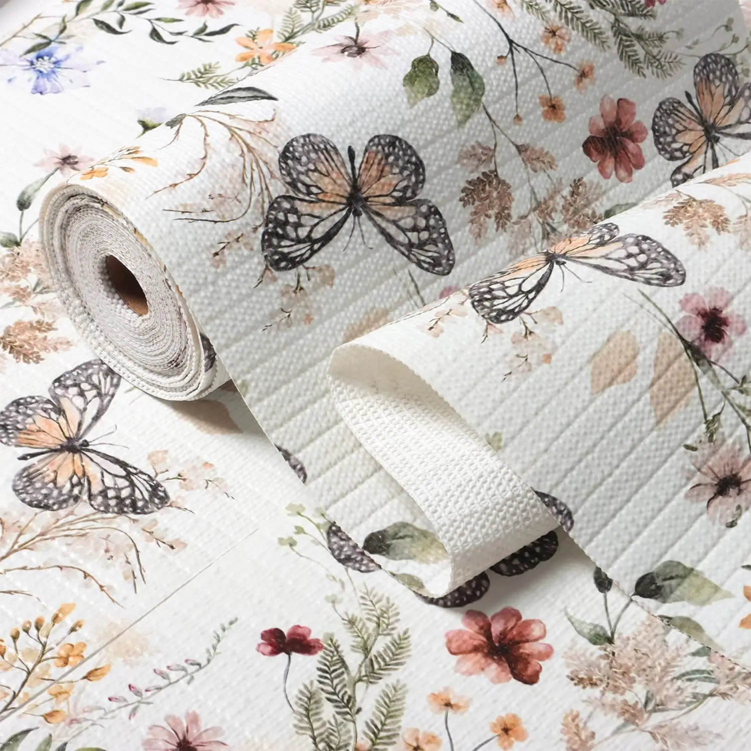 

Floral Shelf Liners 24IN x 10FT Non Adhesive and Strong Non-Slip Shelf and Drawer Liners for Kitchen Cabinet Wire Fridge, Waterp