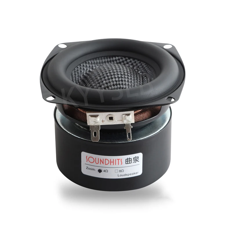 KYYSLB 35~80W 3.5 Inch Speaker Driver Unit Mid-woofer Subwoofer Bass Hifi Woven Basin Powerful Sound Audio Amplifier LoudSpeaker