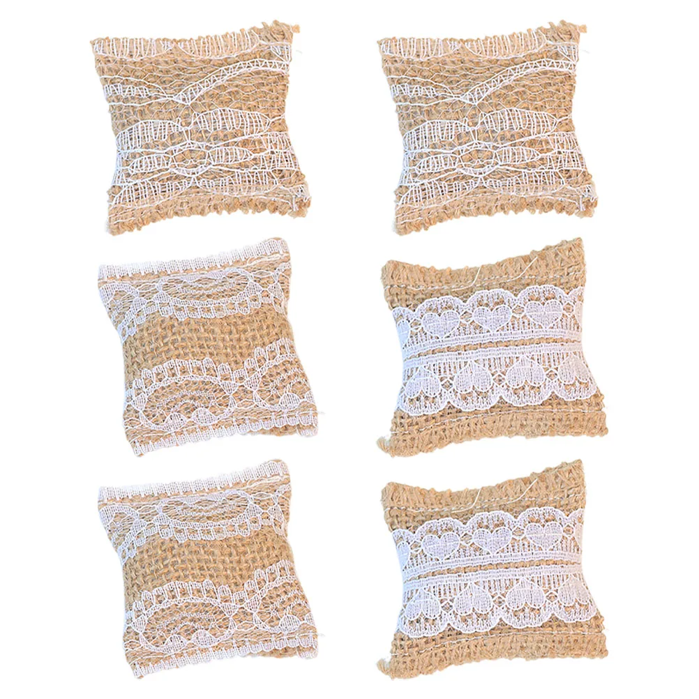

6 pcs Dollhouse Pillows Miniature Cushions for Sofa Beds Tiny Pillow Decor Adorable Fabric Comfortable Simulated Living Room