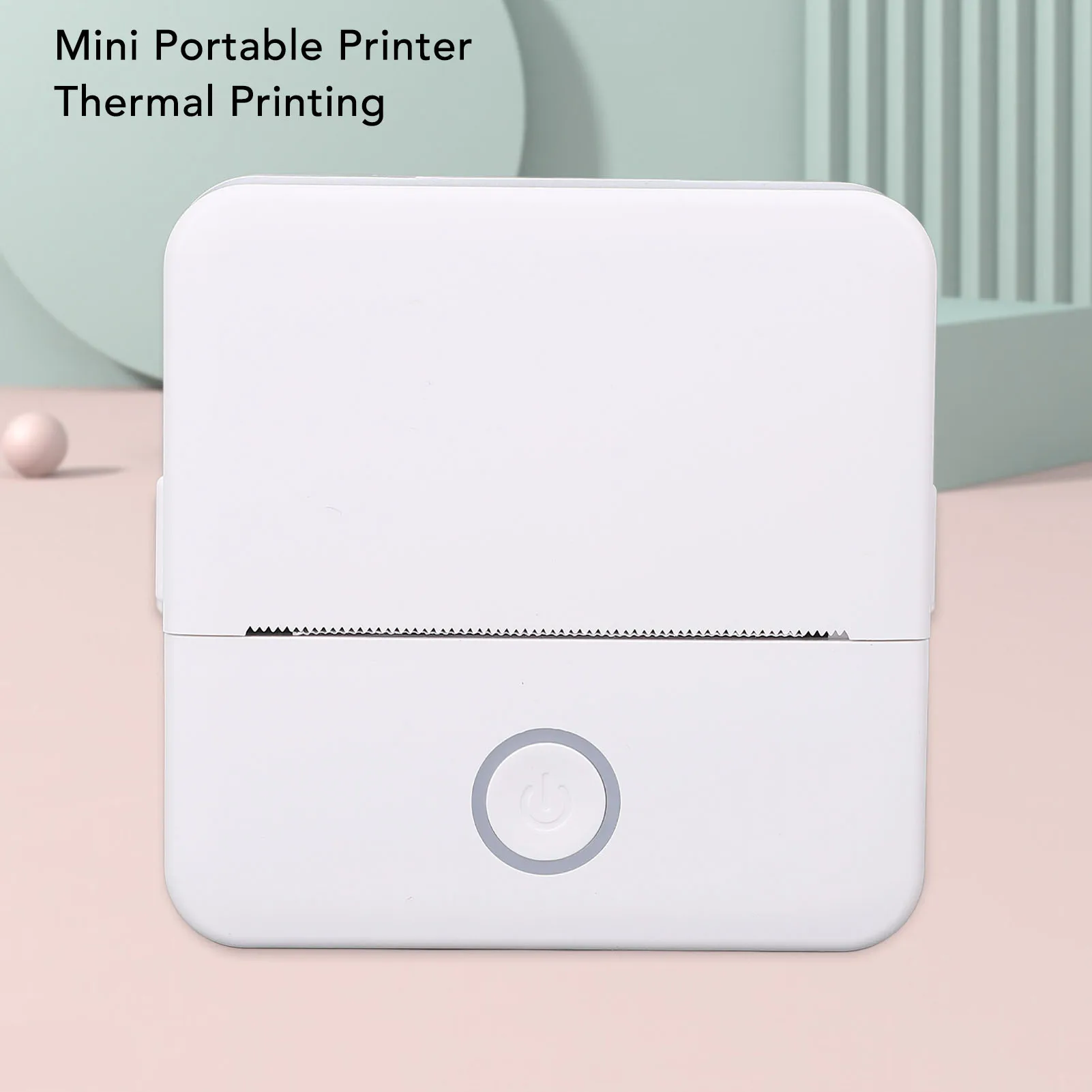 포켓 블루투스 프린터 10 롤 종이가있는 가정 및 학교 용 소형 다기능 무선 열 스티커 메이커 기계