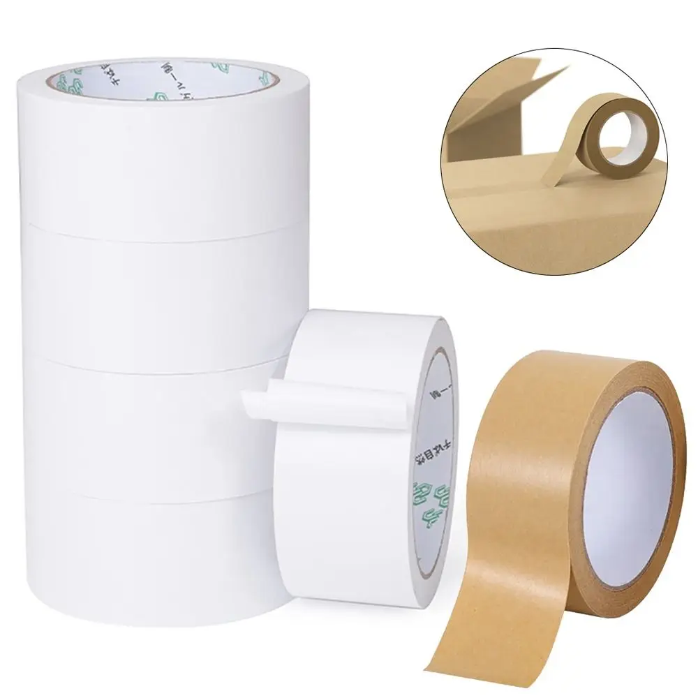 30M/Roll Parcel Kraft Paper Tape Car Painting Shelter Photo Frame Packaging Tape Self Adhesive Mounting Album