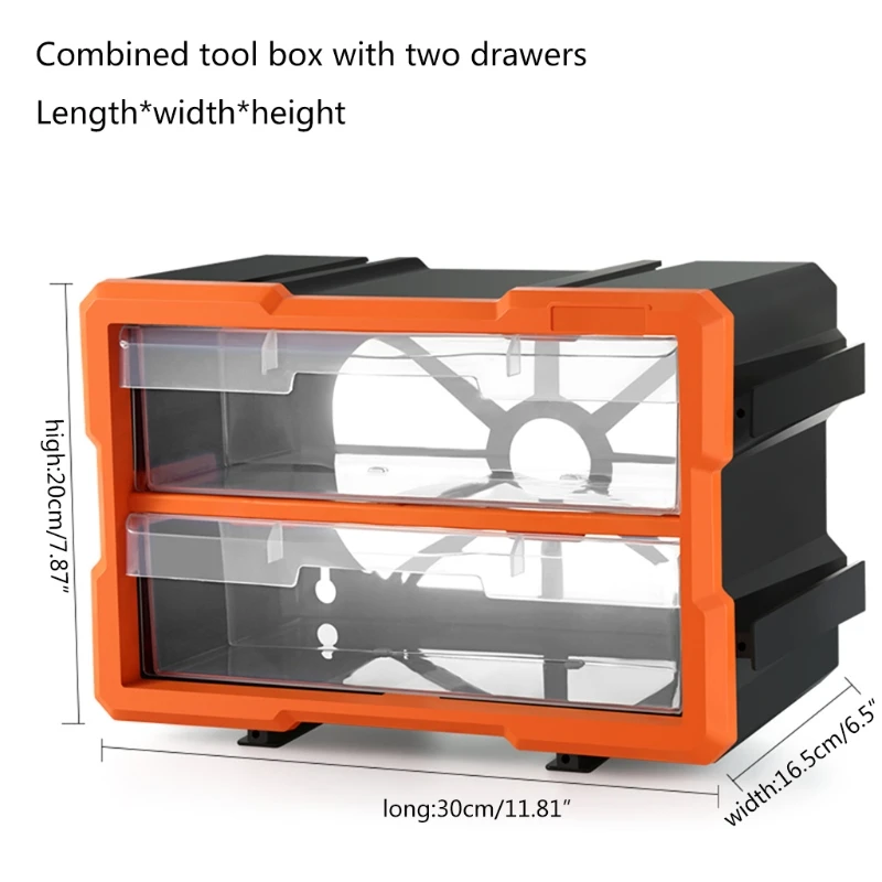 Multifunctional Plastic Multi-cell Compartment Hardware Storage for Screws Bolts and Small Parts 7.87x11.81x6.5\