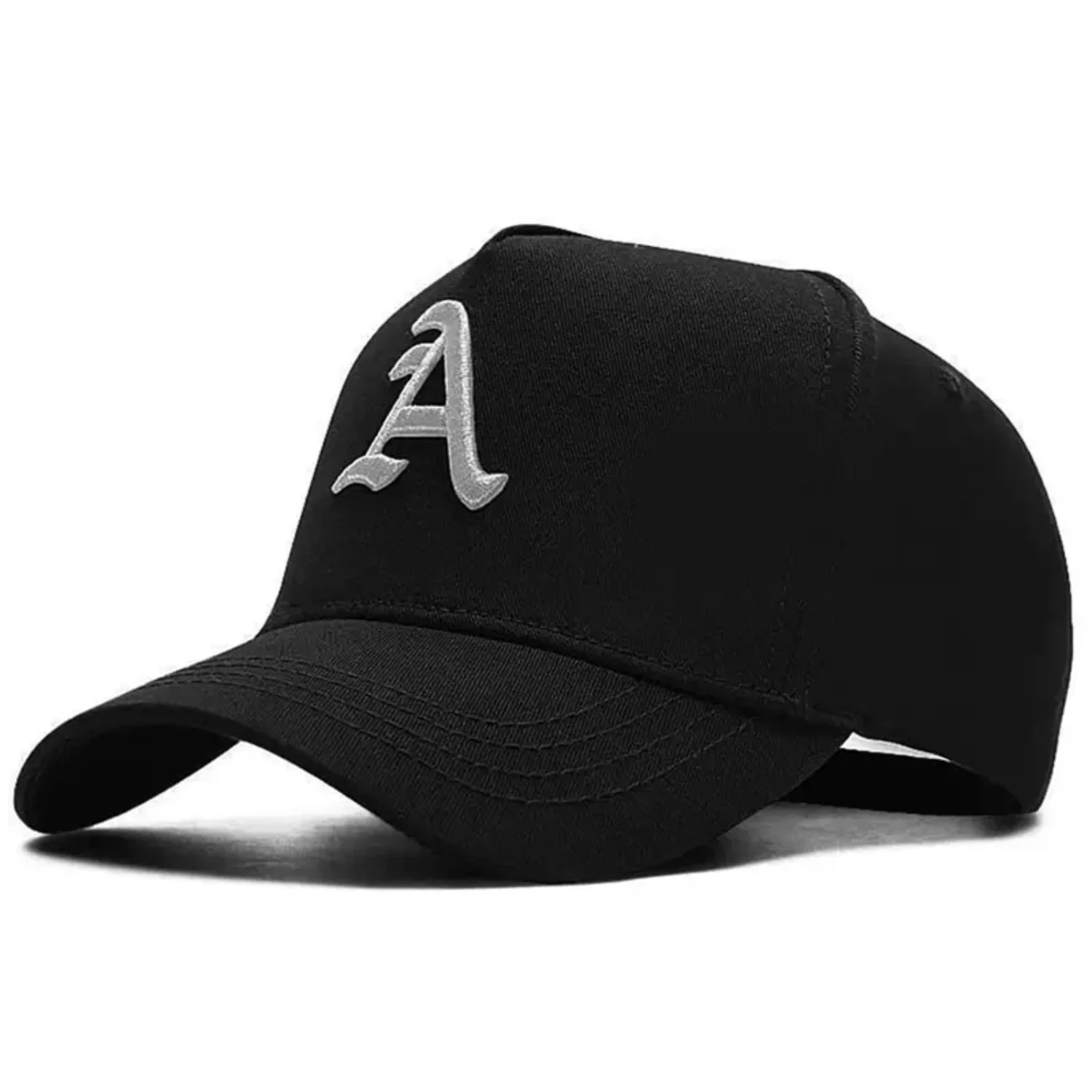 

Black Graphic Baseball Cap: Men's Stylish Adjustable Strap for Cool Casual Look. Elevate Your Fashion Wardrobe.