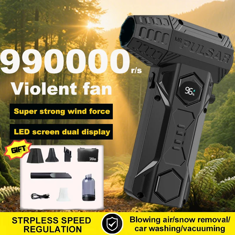 MAX Turbo Jet Blower 990000RPM High Powerful Air Blower Brushless Motor Turbo Fan Wind Speed 75m/s 10000mAh Violent Air Blower