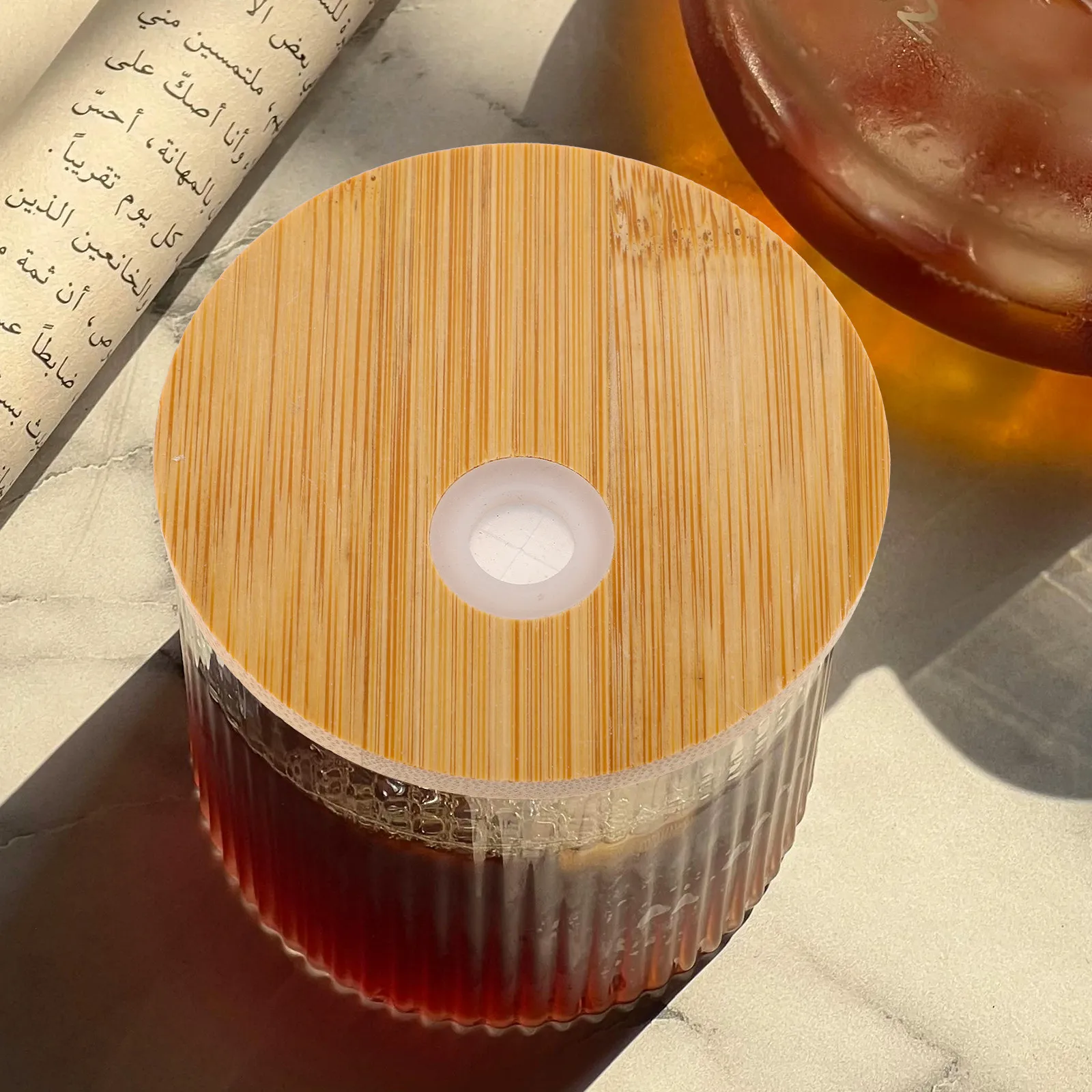 3Pcs Bamboo Jar Lids Straw Hol - Mason Jar Wide Mouth 评论和价格