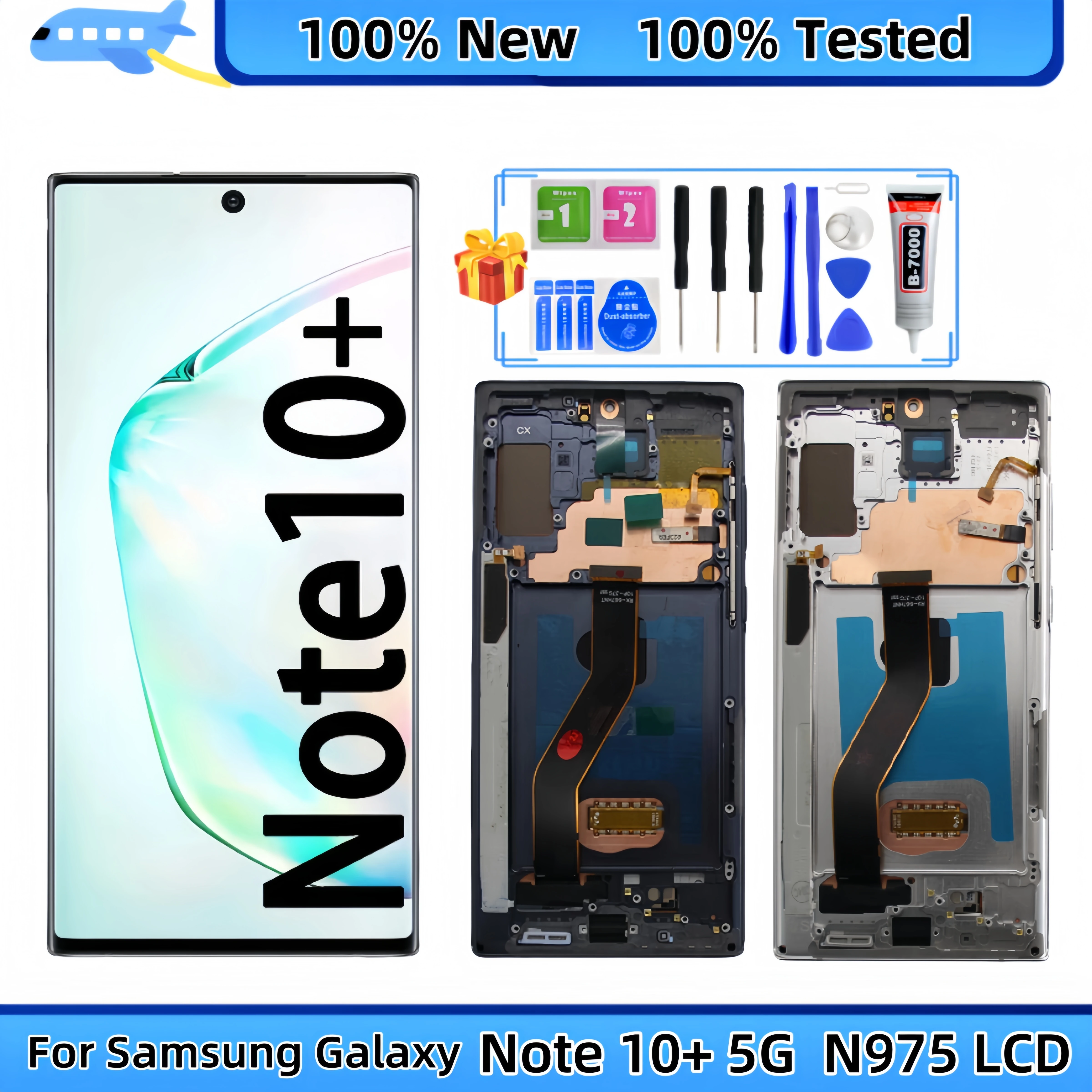 

For Samsung Galaxy Note10+5G SM-N975F N976F N975W N976B LCD Display Touch Screen Digitizer Assembly Replacement