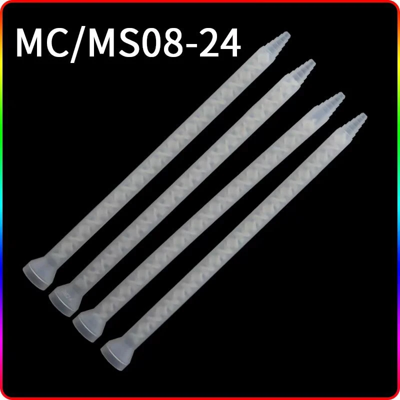 AB Glue Mixing Tube Ball Mouth Static BelIniection Molded Plastic Static Mixer Nozzle Sizes MC/MS 08-24 Nozzle Glue