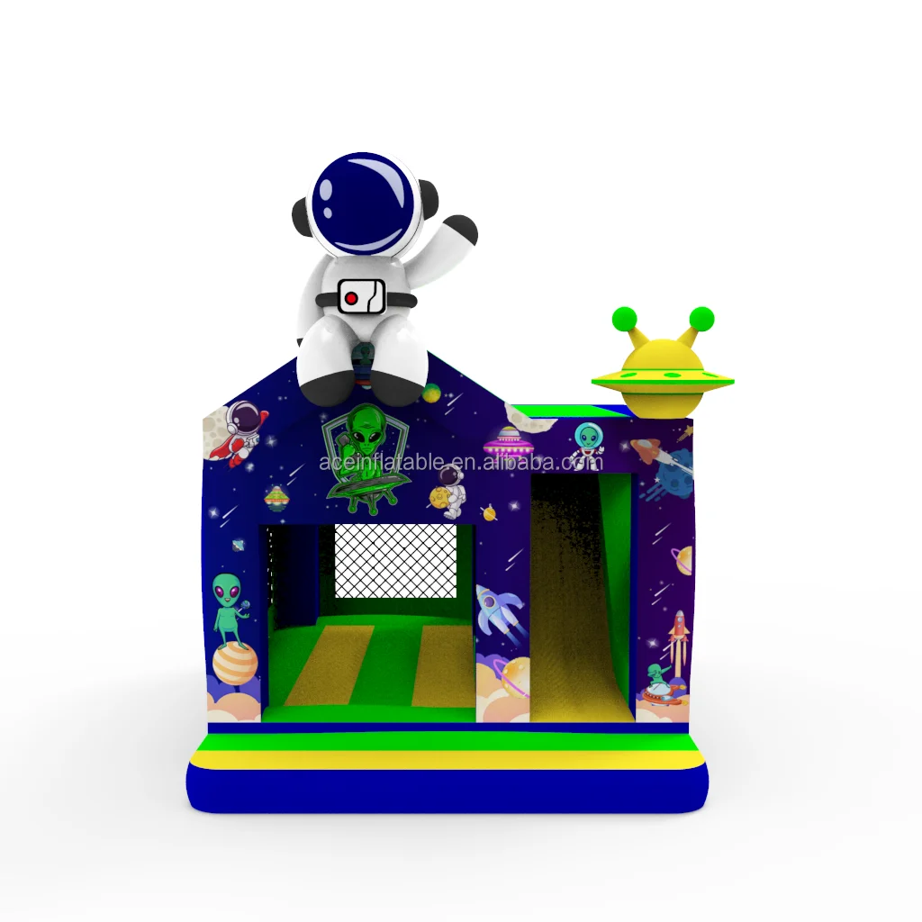 

Inflatable Bouncer For Kids Party Jump And Slide Combo Outdoor space astronaut Inflatable bounce House Bouncy jumping Castle