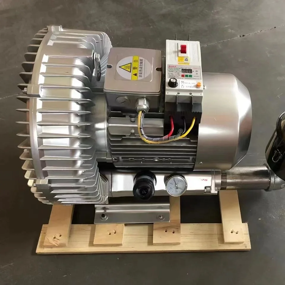 3-Phase 10 7.5Kw Regenerative Ring Blower Turbo Vortex Air Blowers Aeration Side Channel Blower With Motor Motor Protector