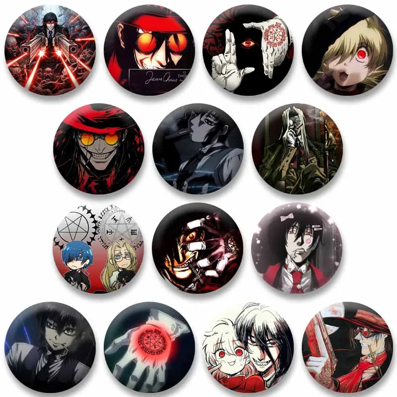 Seras Victoria Alucard Cartoon Enamel Pins Anime Hellsing Ultimate Coin Brooches on Backpack Clothing Accessories Jewelry Pins