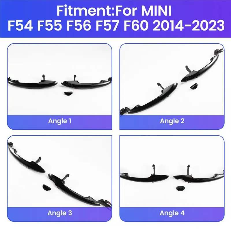 Classy-1Pair Outside Door Handle Comfort Access W/Key Button For BMW MINI F54 F55 F56 F57 F60 2014-2023 51712457413 51712457410
