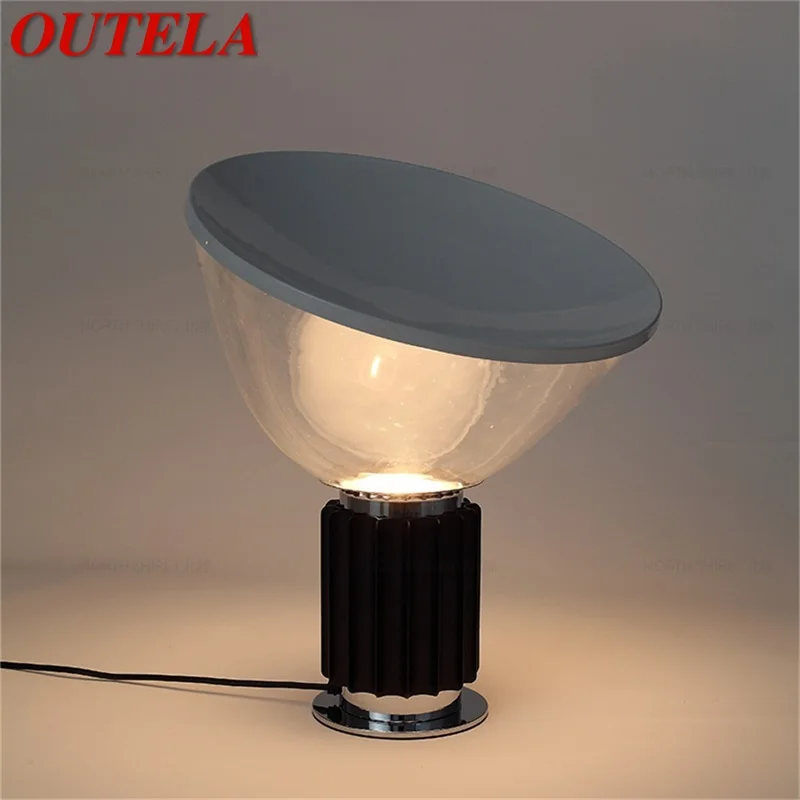 

OUTELA Modern Luxury Table Lamp Creative Design Glass Desk Light LED Simple for Home Living Room Bedroom Decor Bedside