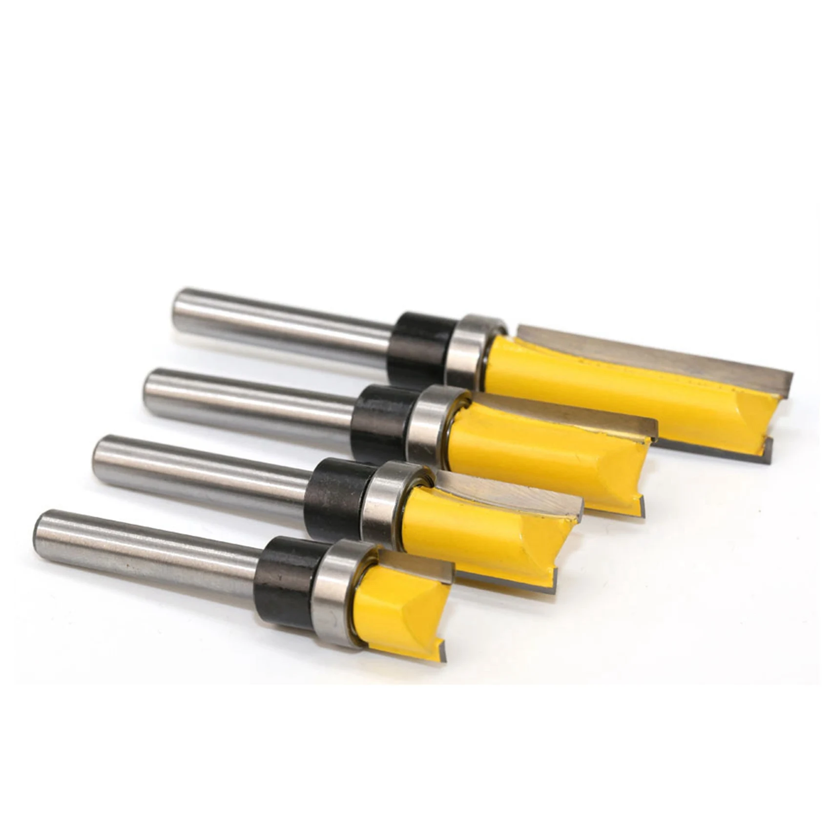 

B28C-8Pcs Flush Trim Router Bits Top Bearing Router Bit 1/4 Inch Shank Straight Pattern Template Router Bit