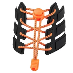 Cordones redondos con puntos de colores para adultos y niños, cierre de plástico elástico, banda de goma para hacer deporte, senderismo, accesorios para zapatos, 1 par