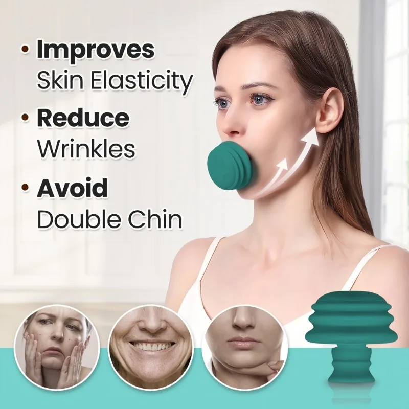 1Pc Face Slimming Tools Decollete Face Muscle Jawline Double Chin Chew Firm Small V Face Exquisite Facial Skin Face Bite Trainer