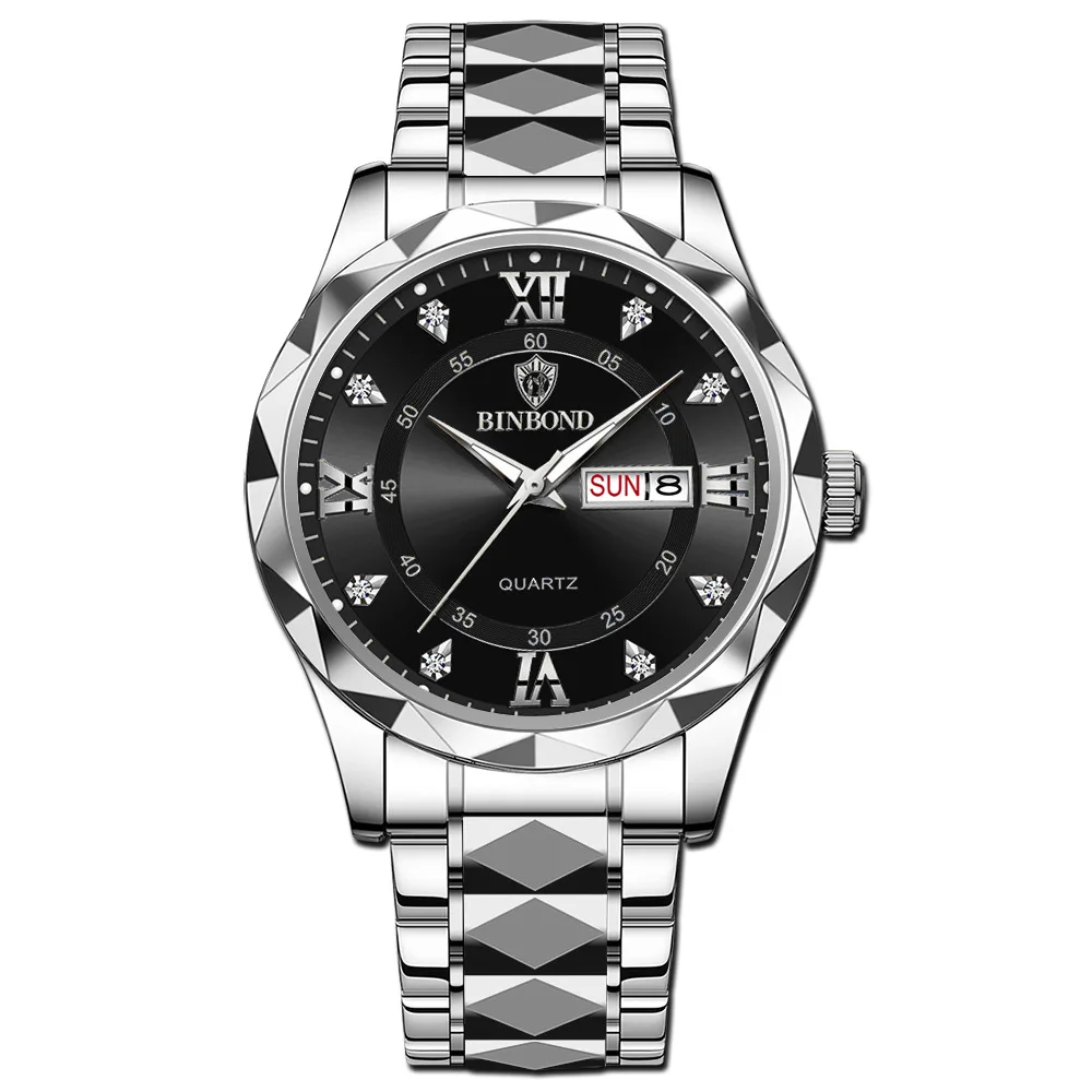 Men's Precise Auto Date Quartz Watch with Luminous Features