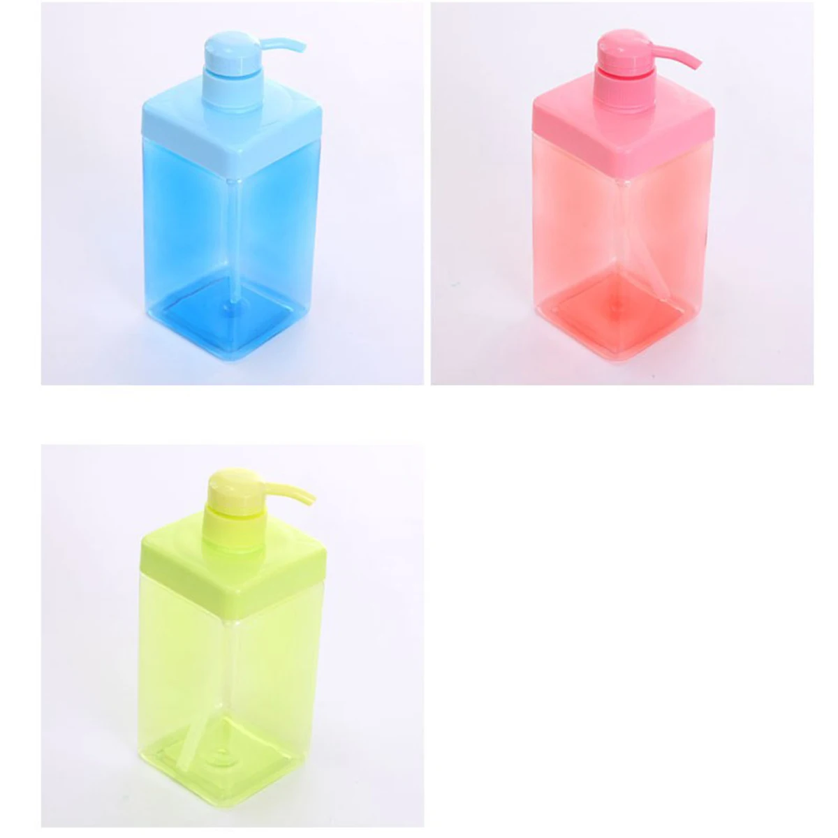 

1pc Large Capacity Push Down Pump Dispenser Bottles Soft Pink Shampoo Lotion Emulsion Travel Sub Bottle Reusable PET PP Material