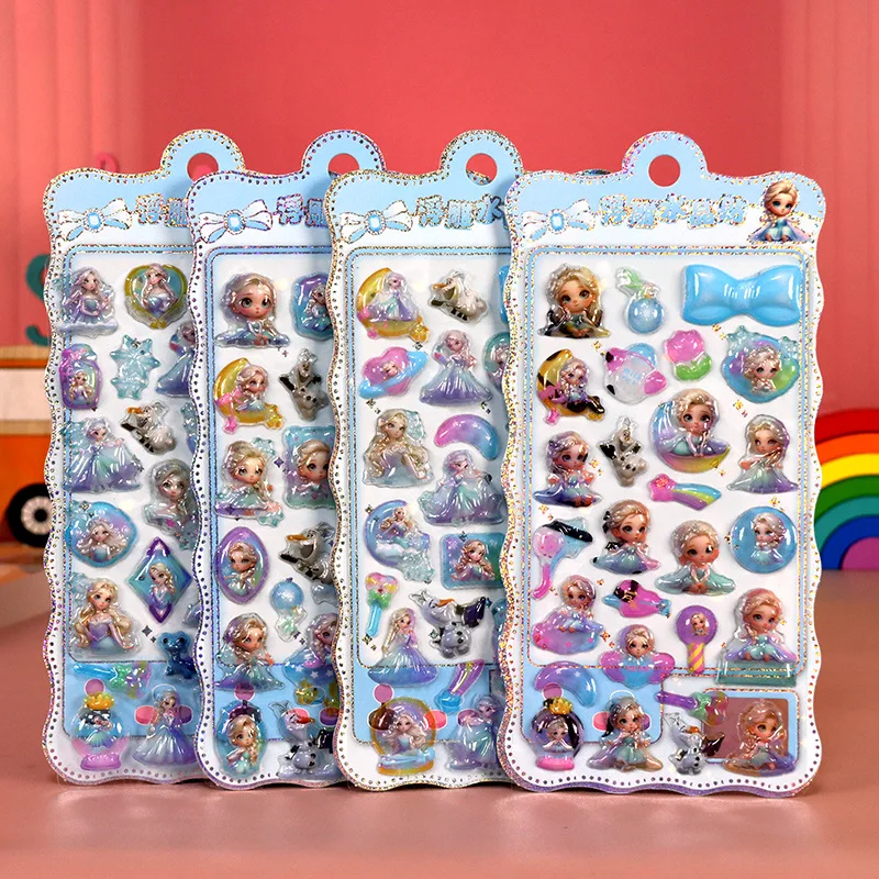

Disney Frozen Elsa Lilo & Stitch Stickers Anime 3D Jelly Sticker Toys DIY Crystal Decorative Stickers Decorative Sticker Toy
